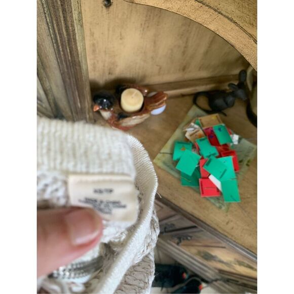 Anthropologie Moth Cream And Beige Honeycomb Knit  Sweater - Picture 4 of 8